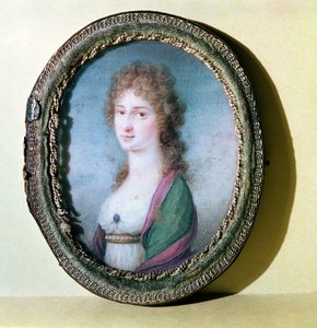صورة مصغرة للكونتيسة ماري إردودي (1779-1837) (مرحاض على العاج) بواسطة المدرسة الألمانية