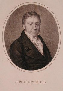صورة يوهان نيبوموك هاميل (1778-1837) نقشها ف. فليشمان بواسطة المدرسة الألمانية
