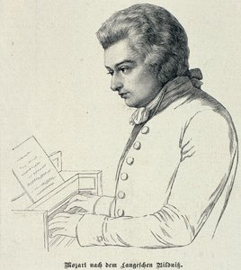 صورة فولفجانج أماديوس موتسارت (1756-91) بواسطة المدرسة الألمانية