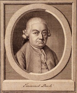 صورة الملحن الألماني كارل فيليب إيمانويل باخ (1714-1788) نجل يوهان سيباستيان باخ بواسطة المدرسة الألمانية