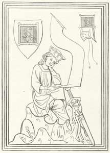صورة للشاعر الغنائي الألماني الأوسط والثر فون دير فوجلويد من Codex Manesse (نقش) بواسطة المدرسة الألمانية