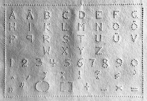 Raphigraphy ، طريقة جديدة للكتابة والقراءة للمكفوفين ، 1837 بواسطة المدرسة الألمانية