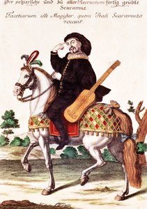 Scaramouche على ظهور الخيل بواسطة المدرسة الألمانية