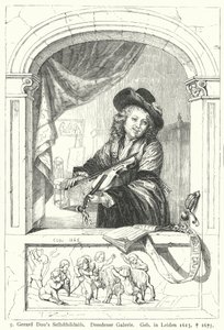Self-portrait of the Dutch Golden Age painter Gerrit Dou بواسطة المدرسة الألمانية
