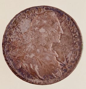 تالر الفضي (تالر) لماكسيميليان الثالث جوزيف (ماكسيميليان الثالث جوزيف دي بافيير) (1727-1777) 1769 ديام. 4.1 سم نابولي ، المتحف الأثري بواسطة المدرسة الألمانية