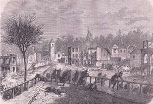 Taking of Brie-sur-Marne, November 30th, Cassells History of the War between France and Germany published by Cassell and Company Limited, c.1890 (litho) بواسطة المدرسة الألمانية
