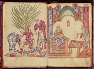 فن الصيدلة ، من Apuleius Dioscorides بواسطة المدرسة الألمانية