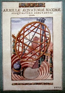 الذراع الاستوائية الكبرى في "" Astronomiae Instituatae machanicia "بقلم Tycho Brahe (1546 - 1601) ، Wandsbeck بواسطة المدرسة الألمانية