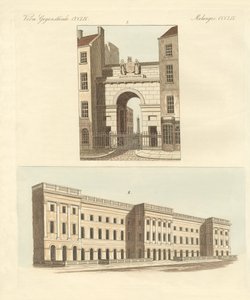 الكلية المنشأة باسم King's College في لندن (نقش ملون) بواسطة المدرسة الألمانية