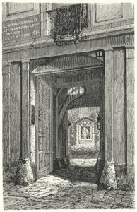 المنزل في باريس حيث توفي الكاتب المسرحي الفرنسي بيير كورنيل عام 1684 (نقش) بواسطة المدرسة الألمانية