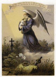 The love of God for a dead child (colour litho) بواسطة المدرسة الألمانية