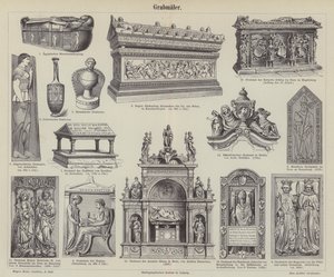 Tombs (engraving) بواسطة المدرسة الألمانية