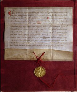 تعهد الإمبراطور فريدريك الثاني (1194-1250) بتزويد الملك لويس التاسع (1214-70) بالخيول والأسلحة ولوازم الحملة الصليبية السابعة ، 1246 بواسطة المدرسة الألمانية
