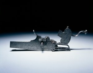 قفل عجلة من بندقية صيد ، ج 1720-40 (فولاذي) بواسطة المدرسة الألمانية