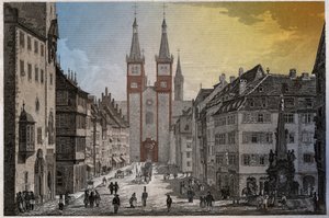 Wurzburg. (engraving, ca. 1830) بواسطة المدرسة الألمانية