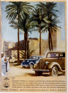 اعلان سيارة المانى فورد بواسطة المدرسة الألمانية