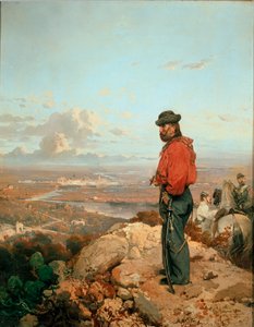 الوحدة الإيطالية: "" صورة جوزيبي غاريبالدي (1807-1882) أمام كابوا (كابوا) في عام 1860 "" لوحة لجيرولامو (جيرولامو) إندونو (1825-1890) 1861 متحف ديل ريسورجمينتو ، ميلانو