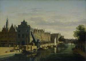 De Waag (بيت الوزن) وكرين على Spaarne ، هارلم