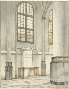 نصب قبر ج. Kemper ، في Pieterskerk في Leiden بواسطة جيريت لامبرتس