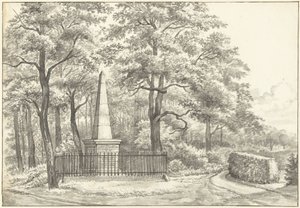 النصب التذكاري لـ Witte van Haemstede ، أقامه ديفيد جاكوب فان لينيب في عام 1817 في Huis te Manpad في Heemstede