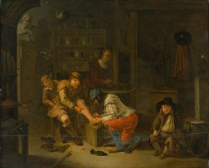 في Apothecary ، 1656. بواسطة جيريت لوندينز