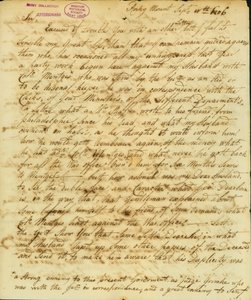 وقعت الرسالة جيرترود جوان سينف ، روكي ماونت ، إلى توماس جيفرسون ، 11 سبتمبر 1806 بواسطة جيرترود جوان خردل