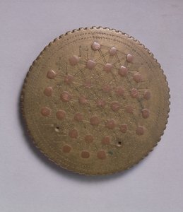 وزن على شكل عدسة بإدراج نحاسي (نحاسي)