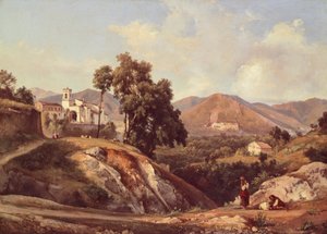 منظر طبيعي لمنطقة كامبانيا ، رسمها جياسينتو جيغانتي (1806-1876) ، إيطاليا