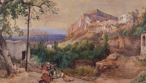 View of Capri (watercolour & tempera) بواسطة جياسينتو جيجانتي