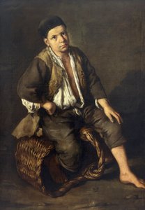 صبي إيران جالس على سلة ، حوالي عام 1735 (زيت على قماش) بواسطة جياكومو سيروتي