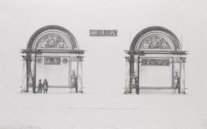 تصميم لقصر شيريميتييف ، أوستانكينو ، ج. 1796 بواسطة جياكومو أنطونيو دومينيكو كورينغي