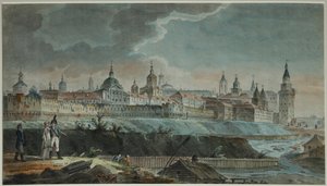 منظر لنهر Neglinnaya وكيتاي جورود من ساحة بتروفسكي ، 1790