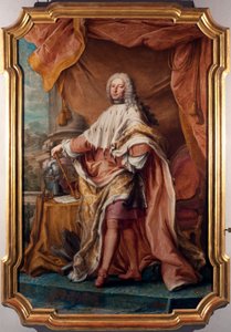 صورة لدوج الجينات جيان فرانشيسكو الثاني بريجنول سيل (بريجنول-سيل) (1695-1748) رسم جاكوبو (جياكومو) أنطونيو بوني (1688-1766) 1747-1748 شمس 266 × 179 سم جينات ، موسي دي سترادا نوفا (سابقًا القصر الأحمر) بواسطة مكافآت جياكومو