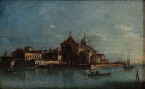 جزيرة سانتو سبيريتو حوالي عام 1790 (زيت على قماش) بواسطة جياكومو جواردي