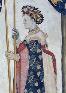 The Nine Worthies and the Nine Worthy، detail of Semiramis، 1418-30 (fresco) بواسطة جياكومو جاكوريو