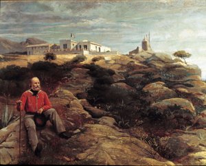 Risorgimento: "" المواطن الإيطالي جوزيبي غاريبالدي في جزيرة كابريرا "" لوحة رسمها جياكومو مانتيجاززا (1853-1920) 1867 ميلانو ، المتحف الوطني لريسورجيمنتو