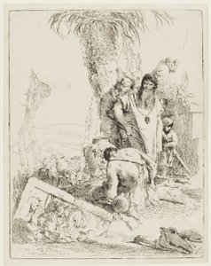 راعي مع اثنين من السحرة ، من شرزي بواسطة Giambattista Tiepolo