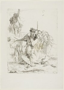ستة أشخاص يشاهدون ثعبانًا ، من Scherzi بواسطة Giambattista Tiepolo