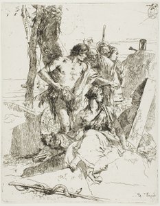 اكتشاف قبر بانشينيلو من شيرزي بواسطة Giambattista Tiepolo