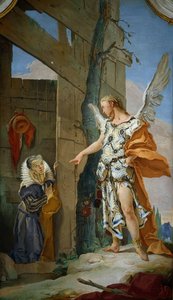 ظهور الملاك أمام سارة حوالي عام 1728. بواسطة Giambattista Tiepolo