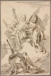 ظهور ثلاثة ملائكة لإبراهيم بواسطة Giambattista Tiepolo