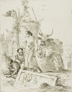 الرعاة الصغار والرجل العجوز مع القرد ، من شيرزي بواسطة Giambattista Tiepolo