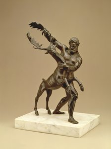 هرقل والأركاديون الأيل (برونزية)