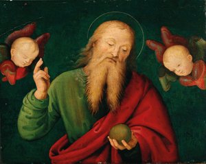 الله الآب مع الملائكة ج. 1510. بواسطة Giannicola di Paolo