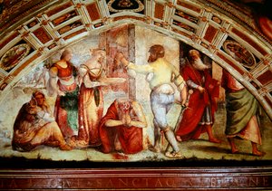 قطع رأس القديس يوحنا المعمدان 1519 بواسطة Giannicola di Paolo