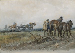 السباقون في التمرين يراقبونهم Ploughmen (مرحاض وغواش على متن الطائرة) بواسطة عطلة جيلبرت
