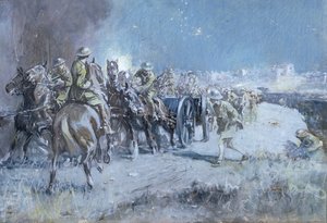 عمود الذخيرة (مرحاض ، غواش وطباشير على ورق) بواسطة عطلة جيلبرت