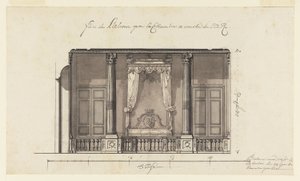 Bed Alcove for the Duc d&39;Orléans، Palais Royal، Paris بواسطة جيل ماري أوبينورد