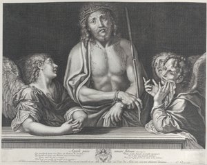 إيس هومو مع ثلاثة ملائكة ، 1634-1686. بواسطة جيل روسيليت