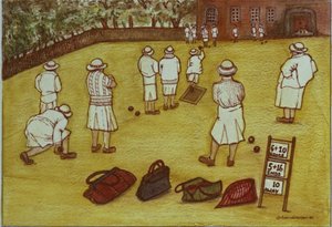 البولينج ، 1988 (ألوان مائية على ورق) بواسطة جيليان لوسون